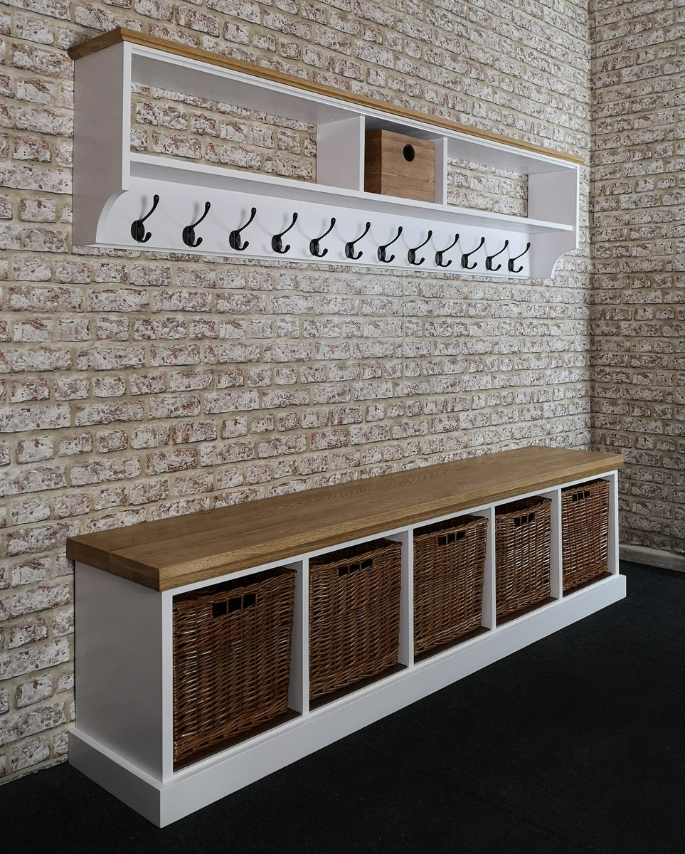 Extra long entryway shop bench