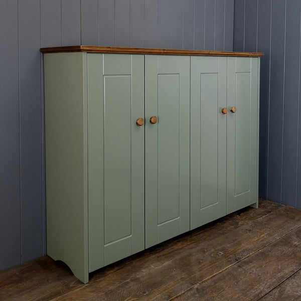 Large Country Storage Cabinet with 4 shelves