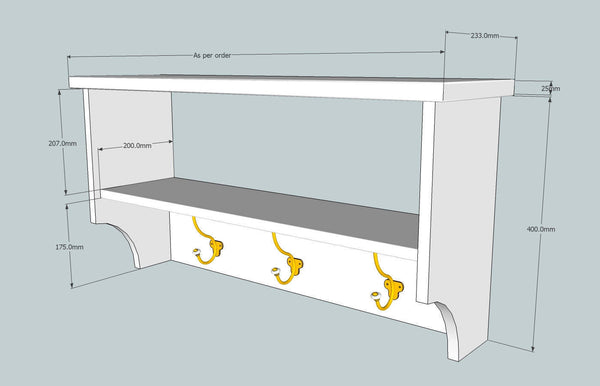 Dimensions for Original Crate Furniture coat rack