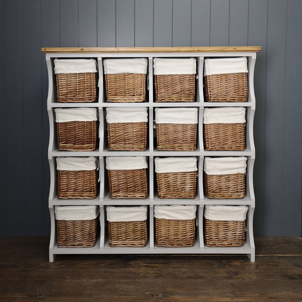 Large Country Cubby Chest With Baskets