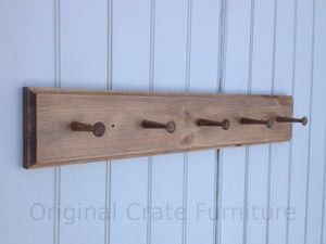 Antique Pine coat rack with coat pegs as an alternative to coat hooks